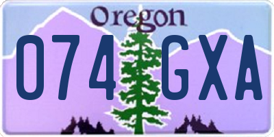 OR license plate 074GXA