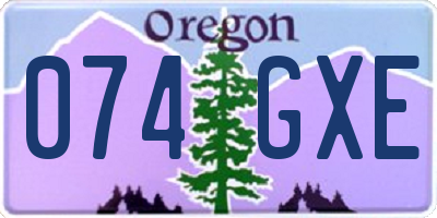 OR license plate 074GXE
