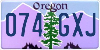 OR license plate 074GXJ