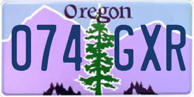 OR license plate 074GXR