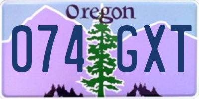 OR license plate 074GXT