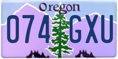 OR license plate 074GXU