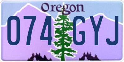 OR license plate 074GYJ