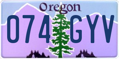 OR license plate 074GYV
