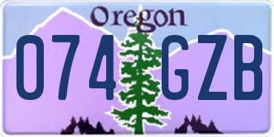 OR license plate 074GZB