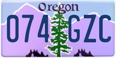 OR license plate 074GZC