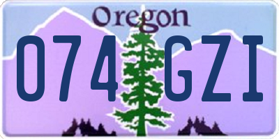OR license plate 074GZI