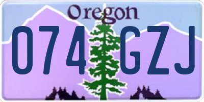 OR license plate 074GZJ
