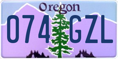 OR license plate 074GZL