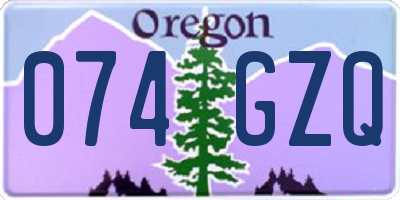 OR license plate 074GZQ