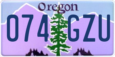 OR license plate 074GZU