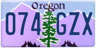 OR license plate 074GZX