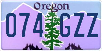OR license plate 074GZZ
