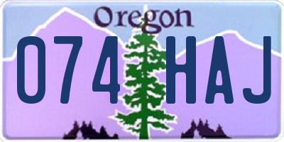 OR license plate 074HAJ