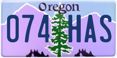 OR license plate 074HAS