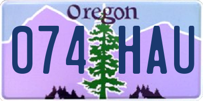 OR license plate 074HAU