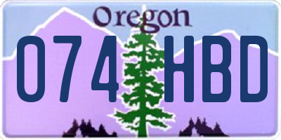 OR license plate 074HBD