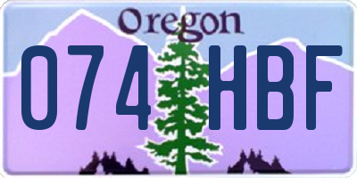 OR license plate 074HBF