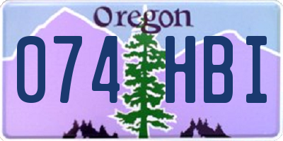 OR license plate 074HBI