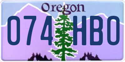 OR license plate 074HBO