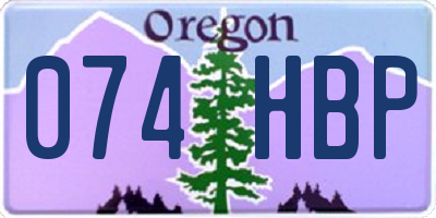 OR license plate 074HBP