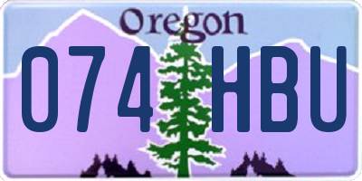 OR license plate 074HBU