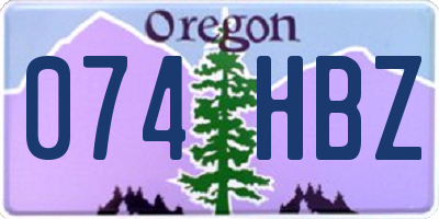 OR license plate 074HBZ