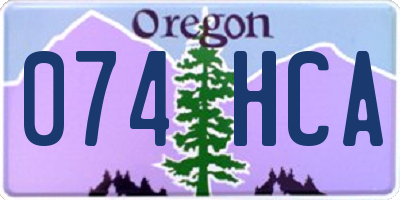 OR license plate 074HCA