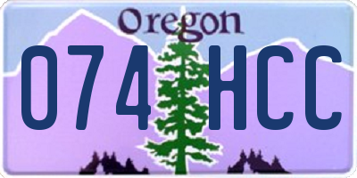 OR license plate 074HCC