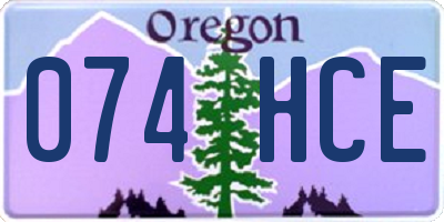 OR license plate 074HCE