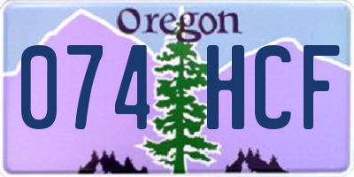 OR license plate 074HCF