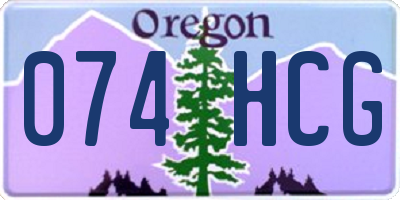 OR license plate 074HCG
