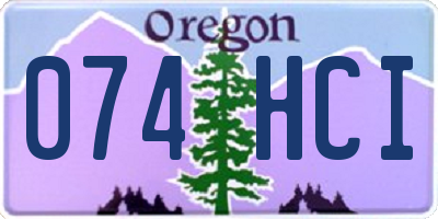 OR license plate 074HCI