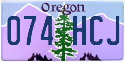 OR license plate 074HCJ