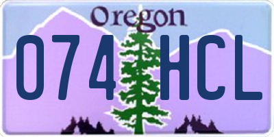 OR license plate 074HCL
