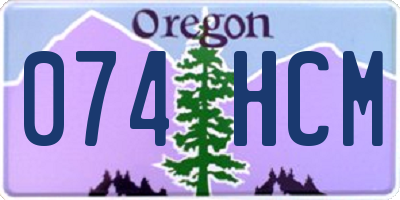 OR license plate 074HCM