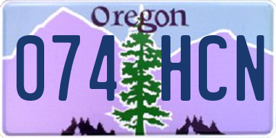 OR license plate 074HCN