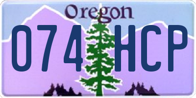 OR license plate 074HCP