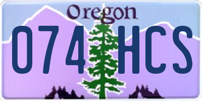 OR license plate 074HCS