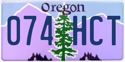 OR license plate 074HCT