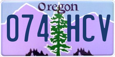 OR license plate 074HCV