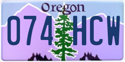 OR license plate 074HCW