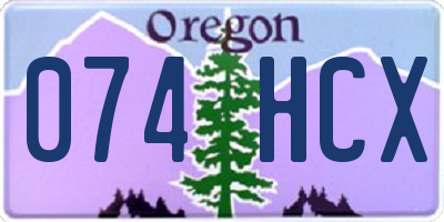 OR license plate 074HCX