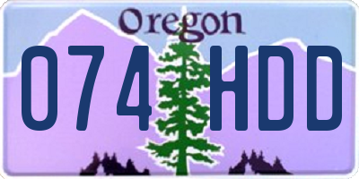 OR license plate 074HDD