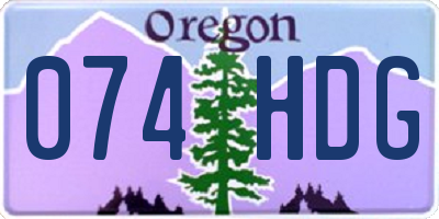OR license plate 074HDG