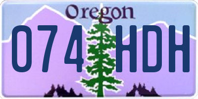 OR license plate 074HDH