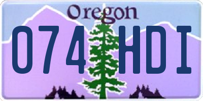 OR license plate 074HDI