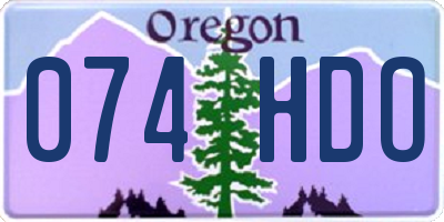 OR license plate 074HDO