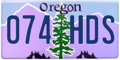 OR license plate 074HDS