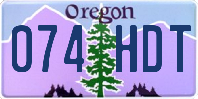 OR license plate 074HDT